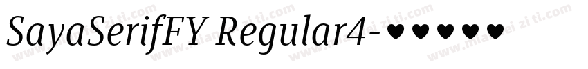 SayaSerifFY Regular4字体转换